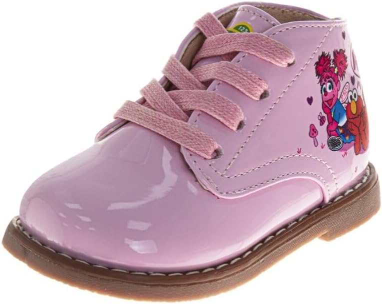 

JOSMO Baby Boys Girls Unisex Walking Shoes First Step Walker Lightweight Synthetic Non-Slip High top (Infant-Toddler), Pink - Sesame Street