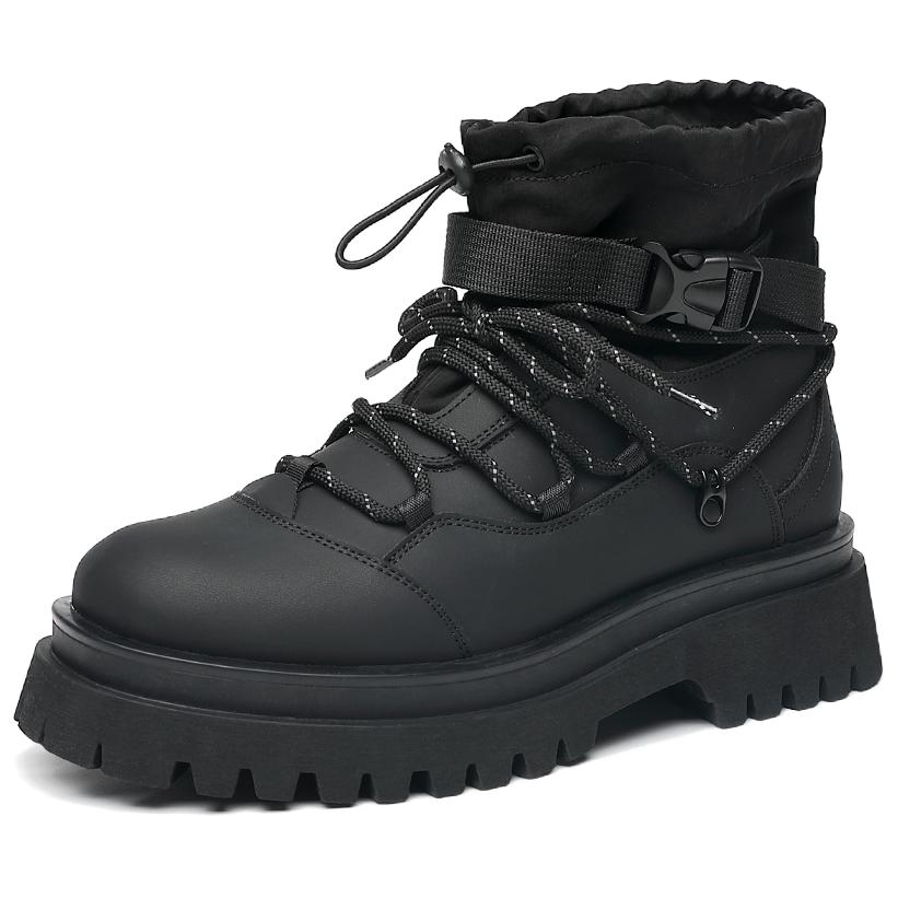 

FAPAI Мужские зимние ботинки с меховой подкладкой черные, цвет Black Fleece-Lined