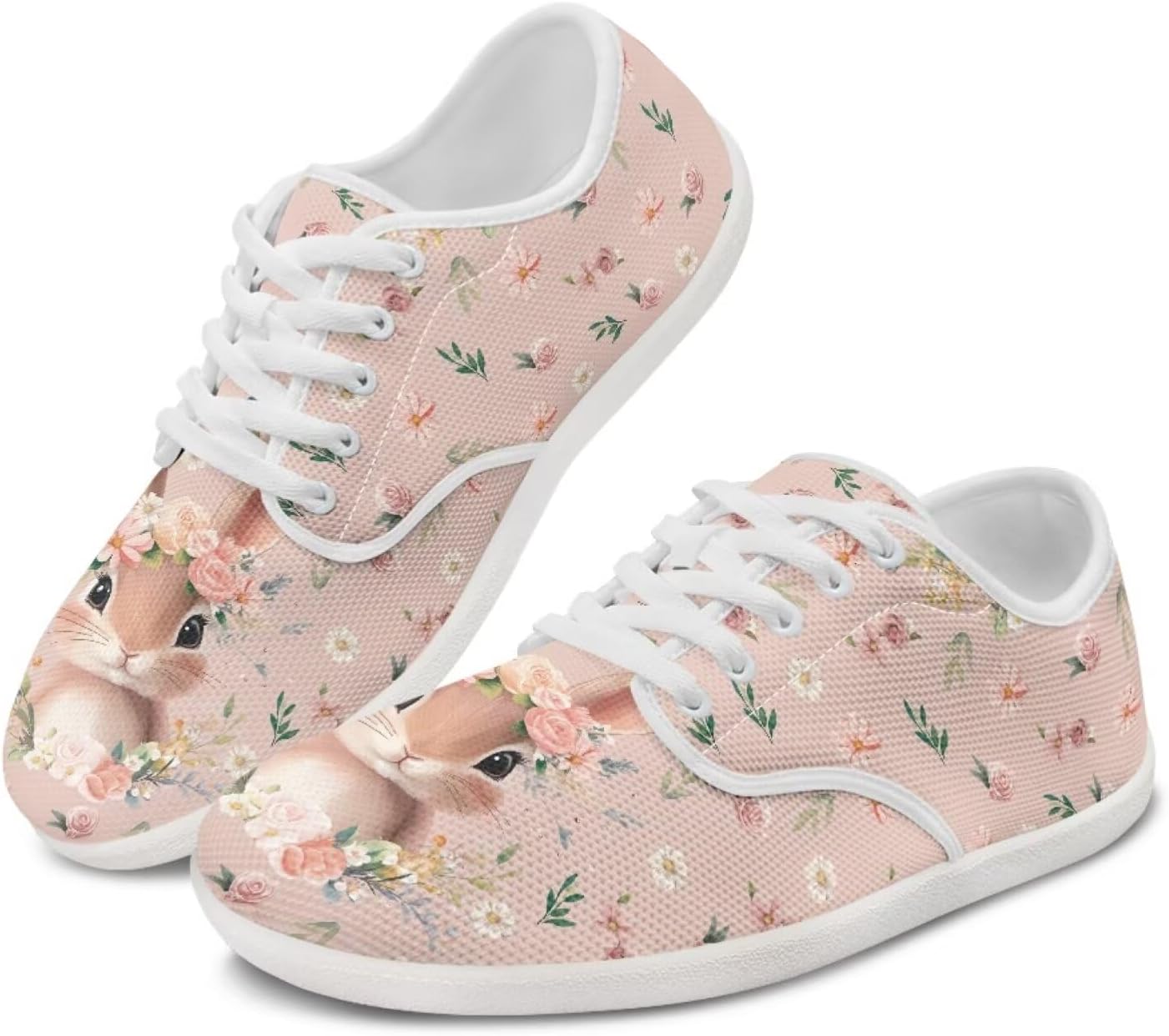 

Женские кроссовки-лоферы с ушками кролика, шнуровка, низкие, для бега, ходьбы и вождения Ecaestolph, розовый