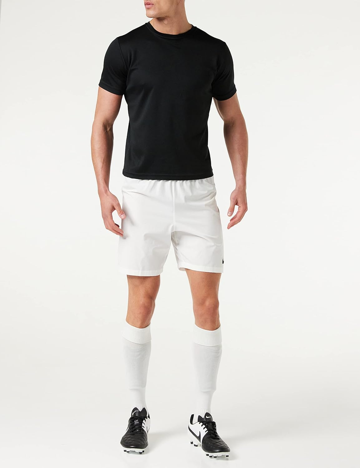 Мужские футбольные шорты Nike, White / Black / Black — фото 4