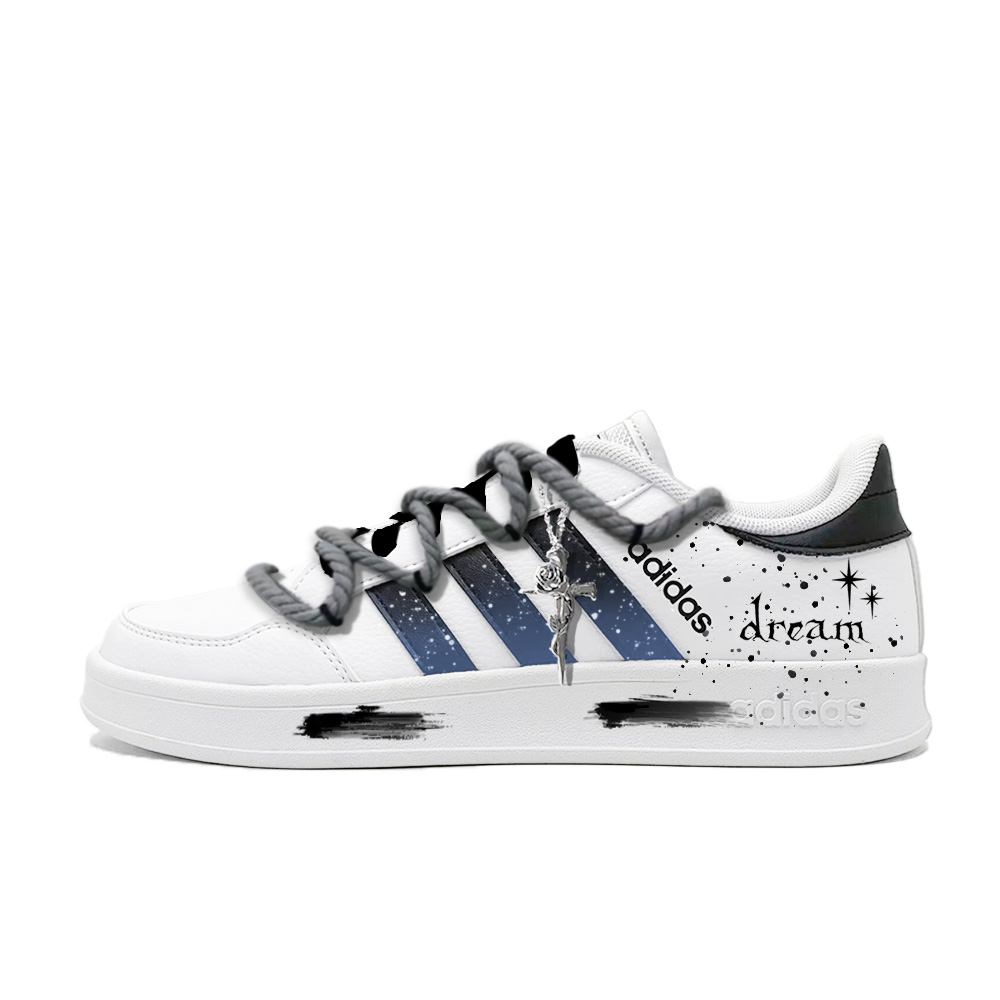 

Adidas Neo Низкие кроссовки Breaknet Dream And Galaxy для скейтбординга, устойчивые к истиранию, белые, синие, мужские