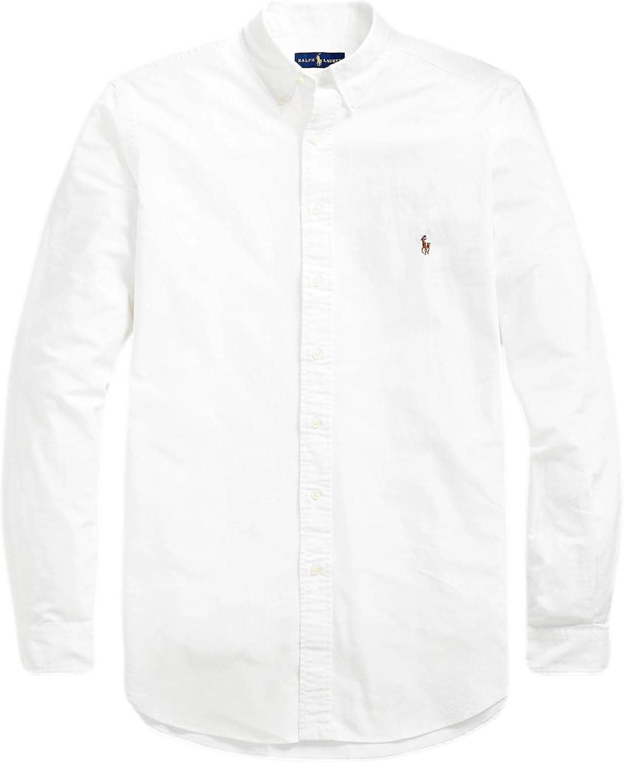 

POLO RALPH LAUREN Мужская рубашка на пуговицах Oxford с длинным рукавом Big and Tall, White/Multicolor Pony