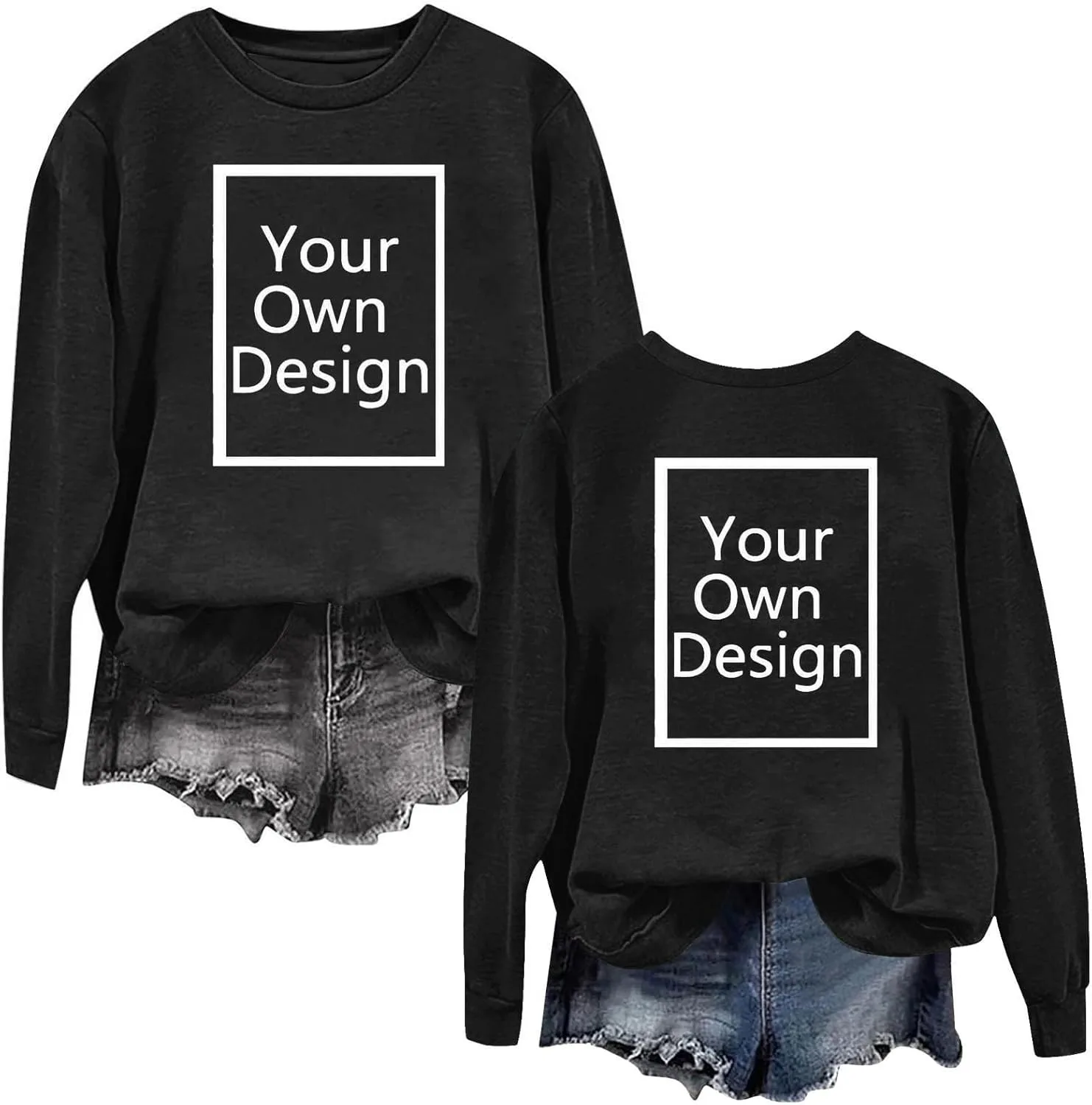 

Кастомный свитшот для женщин с принтом на заказ oiangi