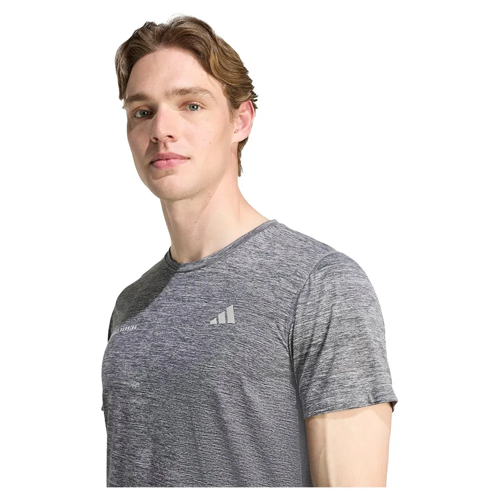 Футболка с коротким рукавом спортивная adidas Own The Run Melange, серый — фото 4