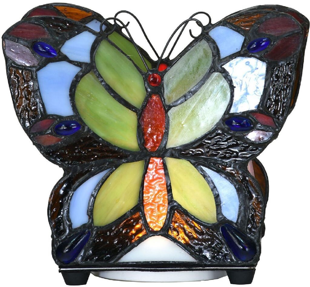 

Настольная лампа Clayre & Eef Tiffany Butterfly 15x8x13 см, светодиод, синее стекло Clayre&Eef, синий