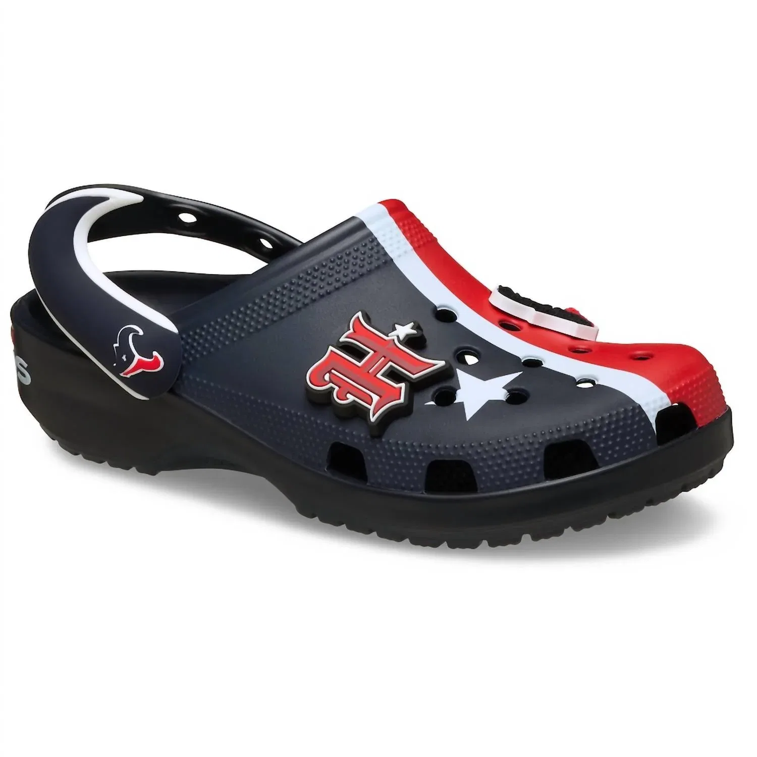 Crocs Мужские классические сабо Houston Texans, сине-красные