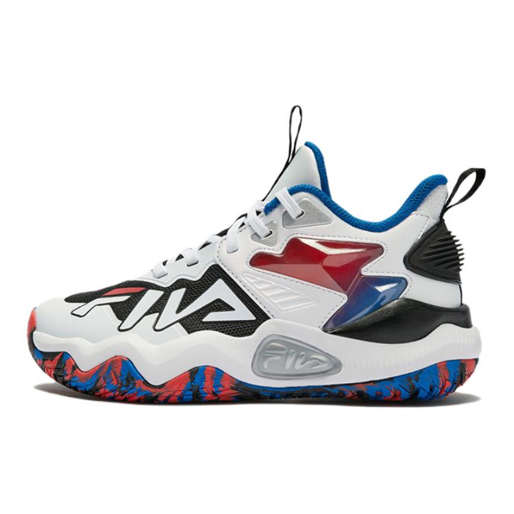 

FILA KIDS Детские баскетбольные кроссовки низкие Storm Slip Resistant And Breathable белый/черный/синий/красный