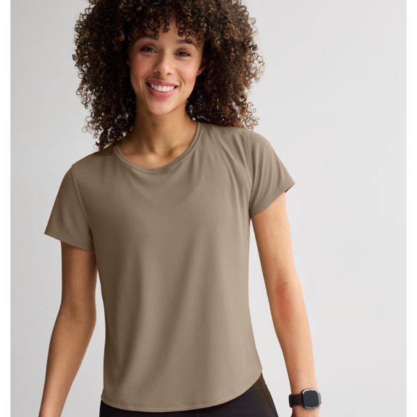 

Женская футболка с сетчатыми вставками Tek Gear, цвет kalari khaki