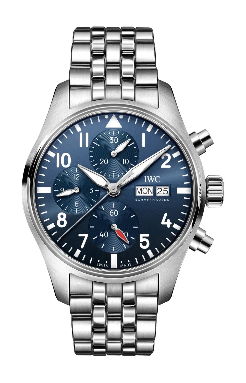 Пилотские часы с хронографом 41 - IW388102 IWC SCHAFFHAUSEN, серебряный