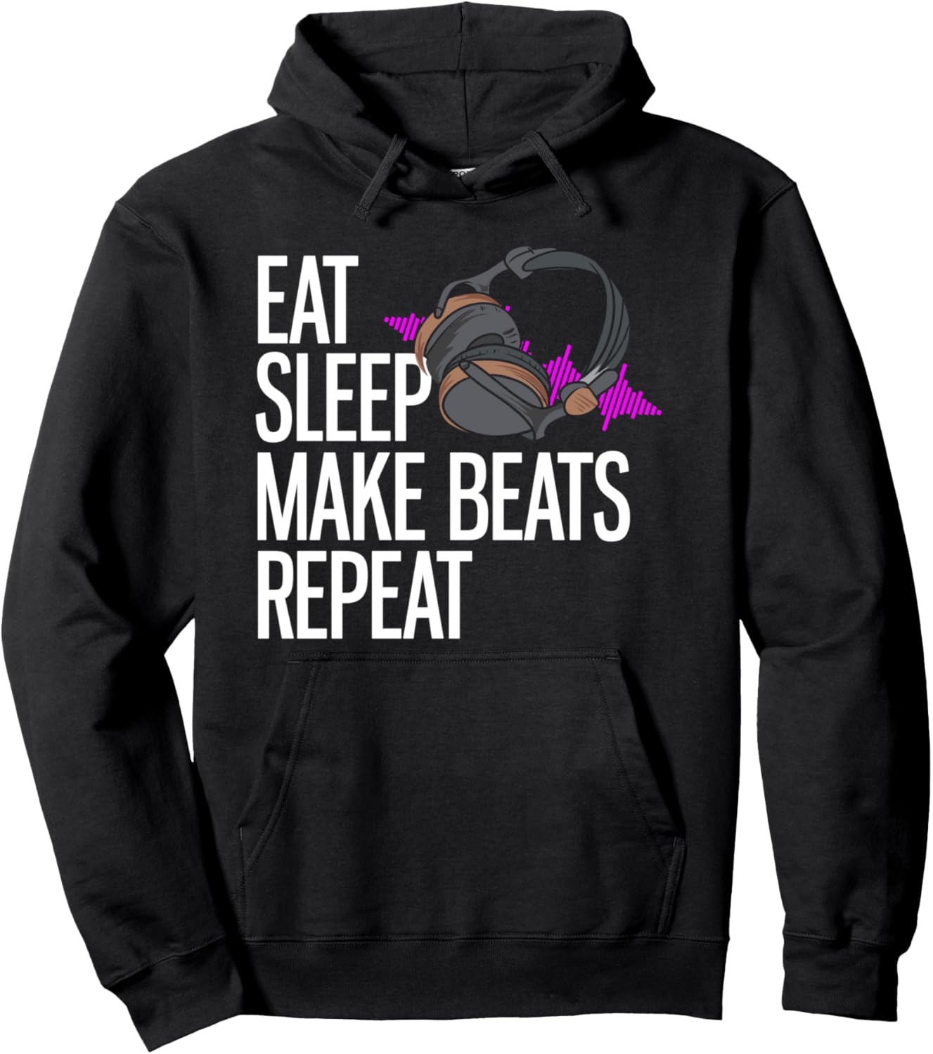 

Ешь, спи, создавай биты, повторяй. Забавная толстовка для музыкального продюсера Funny Music Producer Gifts, черный