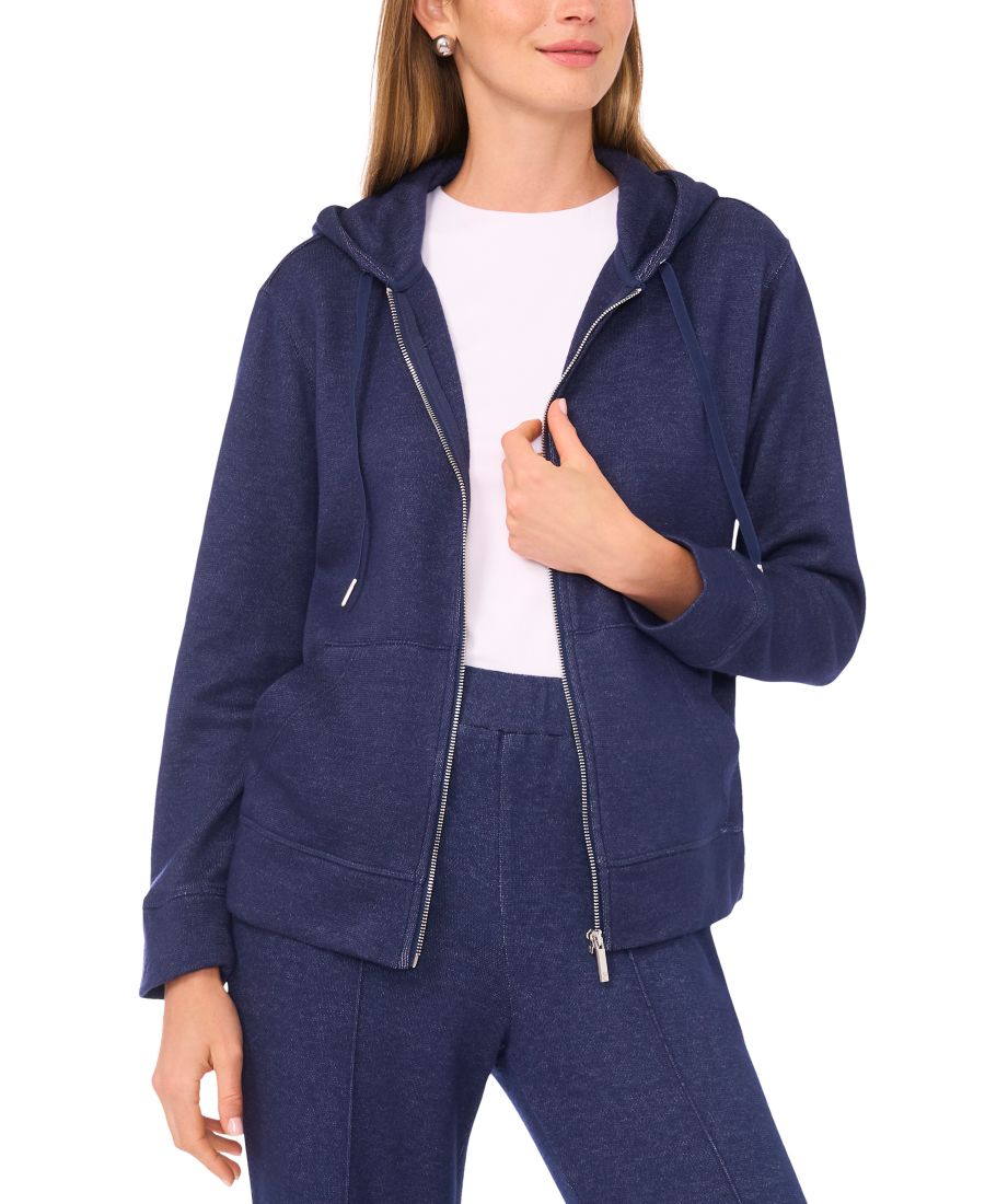 

Женская вязаная куртка-худи на молнии Vince Camuto, Dusk