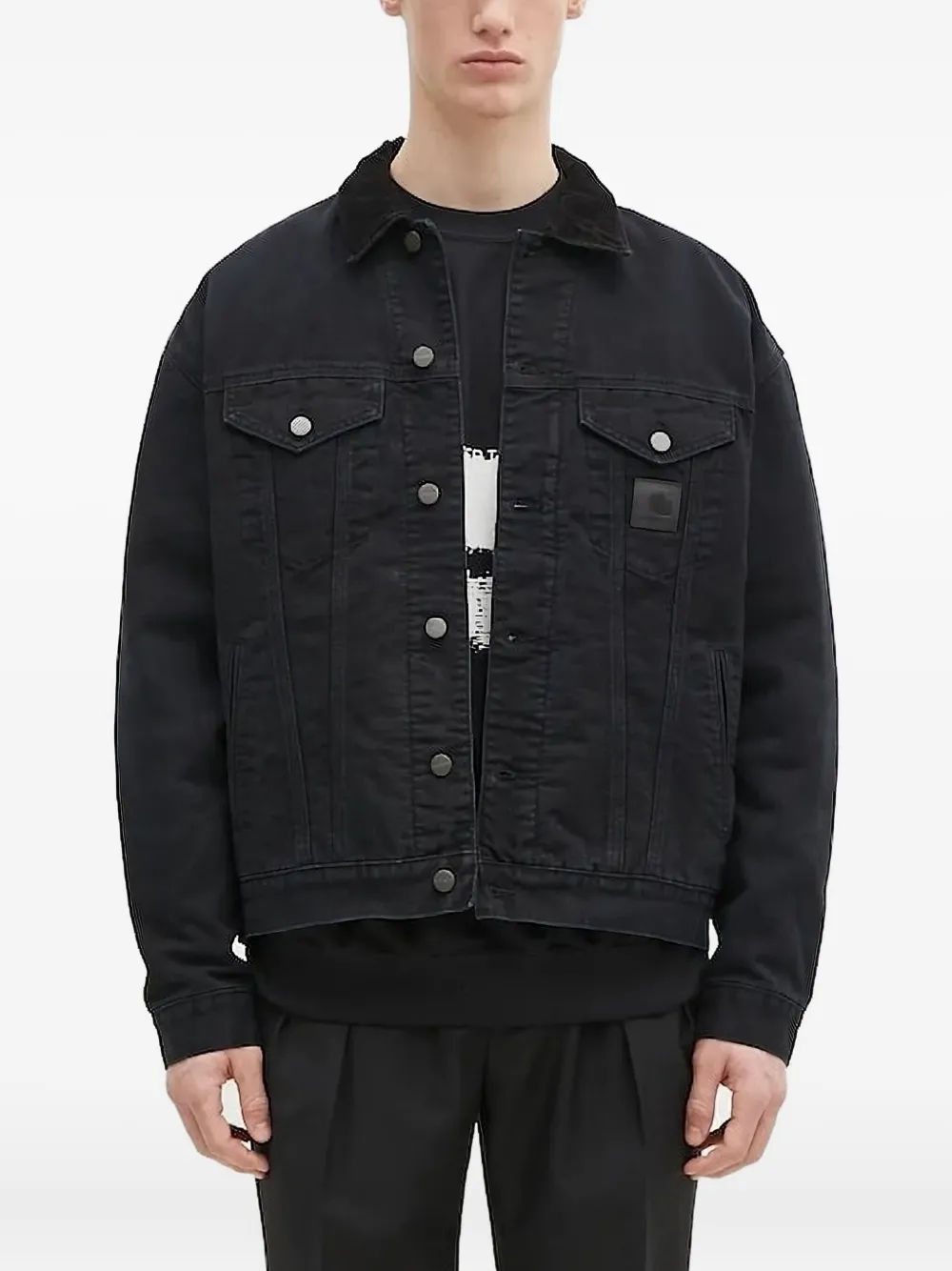 

Джинсовая куртка с вельветовым воротником CARHARTT WIP, черный
