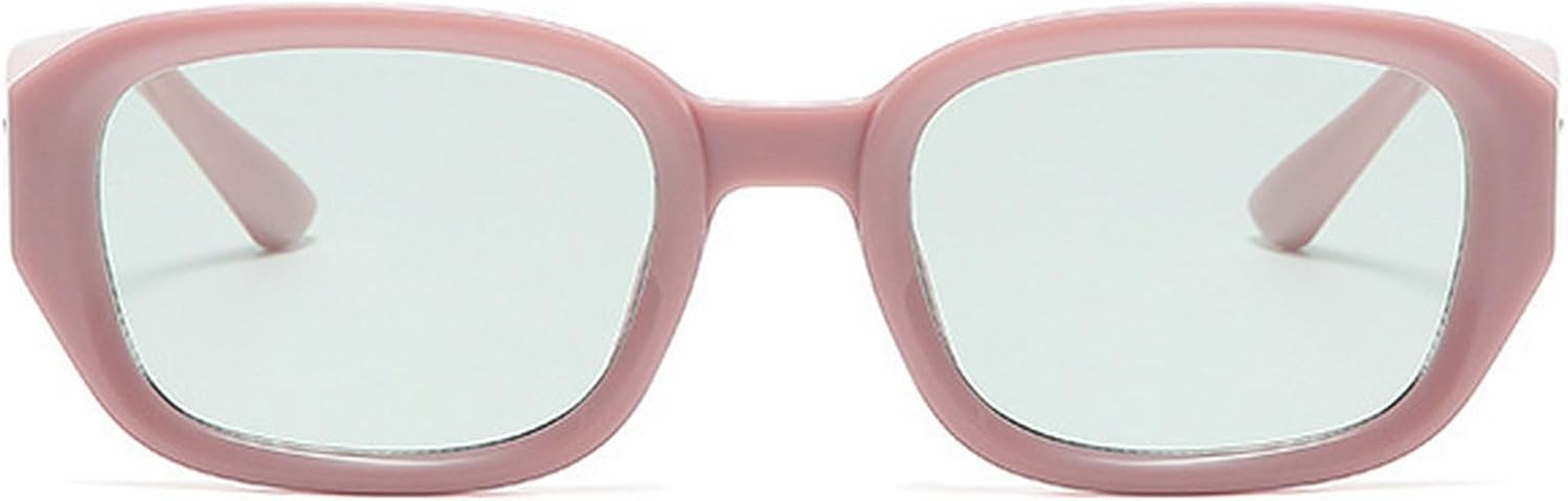 

Винтажные женские прямоугольные солнцезащитные очки, модные популярные очки цвета шампанского, стильные очки с защитой от УФ-излучения, мужские квадратные солнцезащитные очки mincl, Pink Green