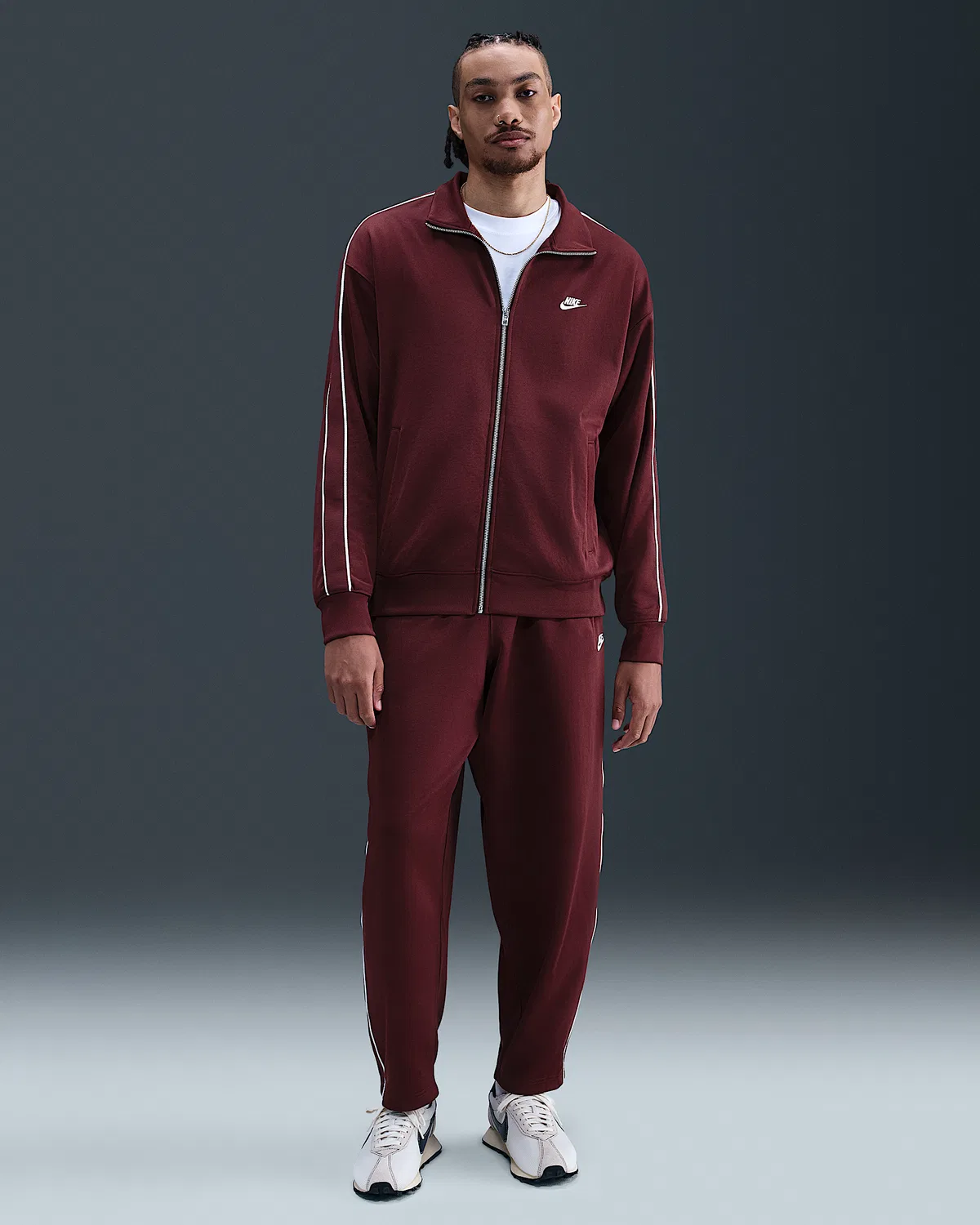 Мужская оверсайз-куртка Nike Sportswear Club, Dark Team Red/Sail/White — фото 4