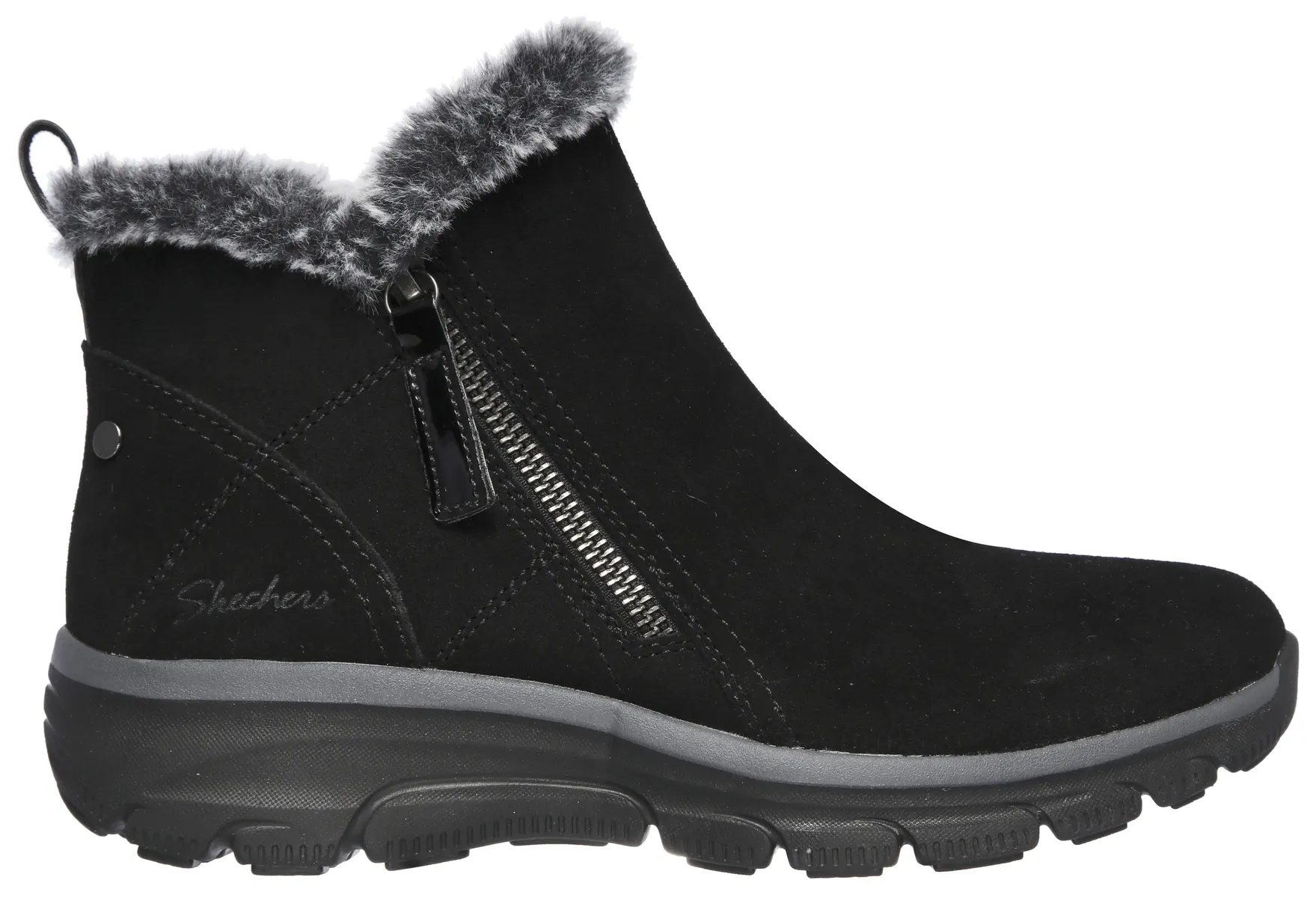 Зимние ботинки Skechers на шнуровке с мехом, черный — фото 3
