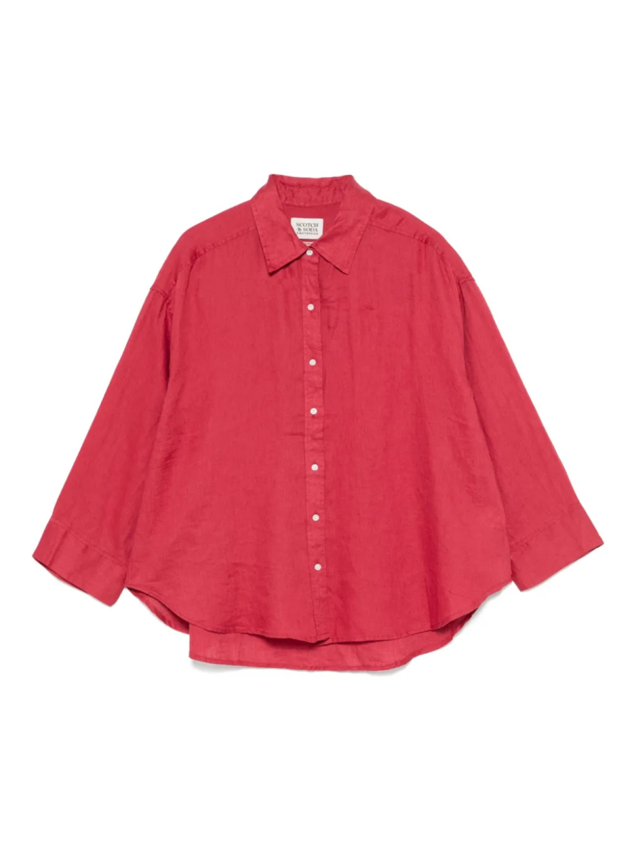 

Scotch & Soda льняная рубашка, красный