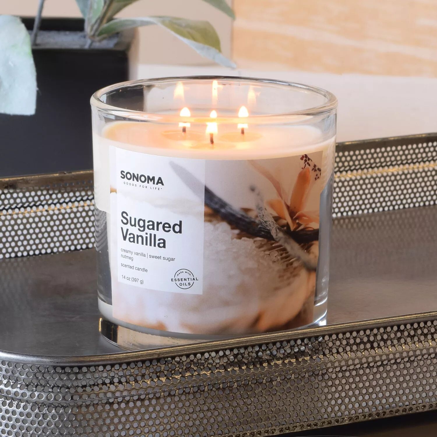 

Sonoma Goods For Life с сахаром и ванилью, 14 унций. Свеча Баночка
