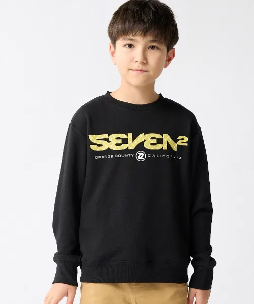 【SEVEN2】Детская флисовая толстовка с круглым вырезом и принтом на спине — фото 4