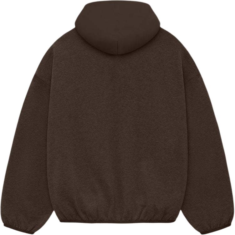Куртка с капюшоном из флиса Core Collection Nylon Fleece Hoodie Fear Of God Essentials, цвет Heather Wood/Cedar Wood/Heather Wood/Wood — фото 3