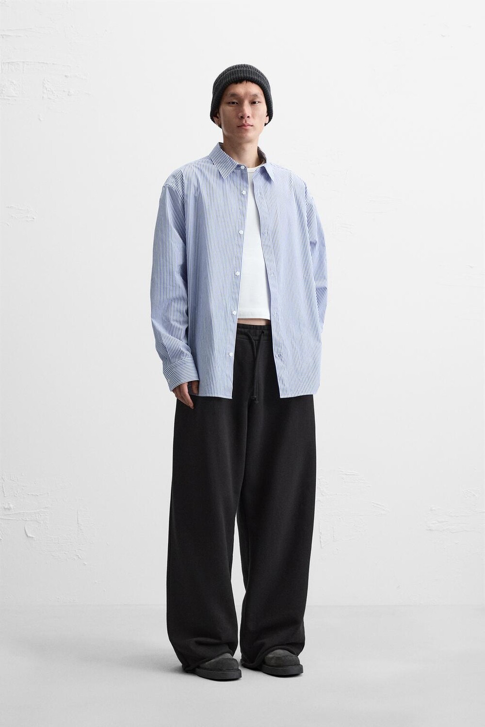 

Полосатая рубашка ZARA, синий/белый