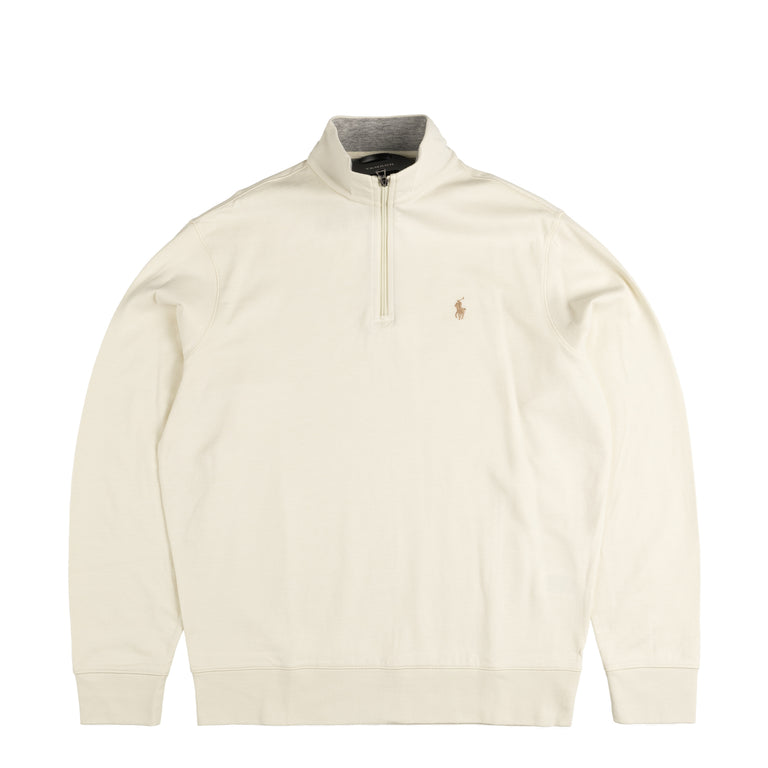 

Футболка luxury jersey quarter-zip pullover Polo Ralph Lauren, бежевый