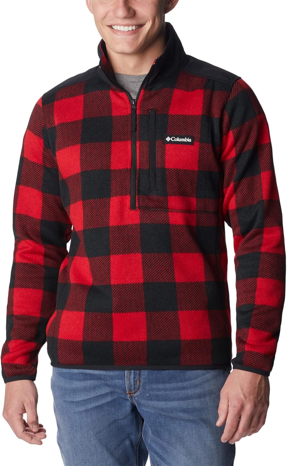 

Columbia мужская флисовая толстовка Weather Ii с принтом и молнией до половины, Mountain Red Check Print, Красный, Columbia мужская флисовая толстовка Weather Ii с принтом и молнией до половины, Mountain Red Check Print
