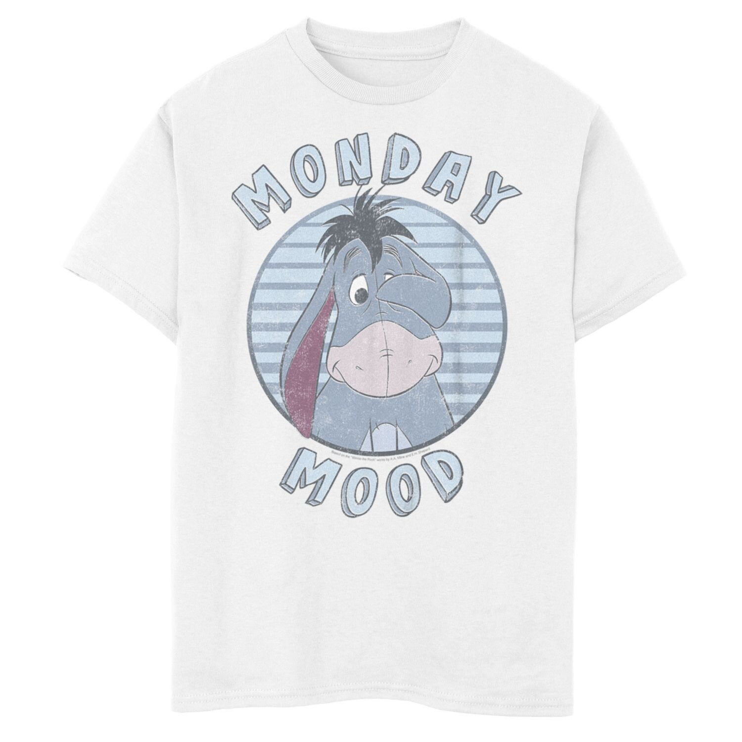 

Футболка Disney's Winnie The Pooh Eeyore для мальчиков 8–20 лет с рисунком «Настроение понедельника» Disney, белый