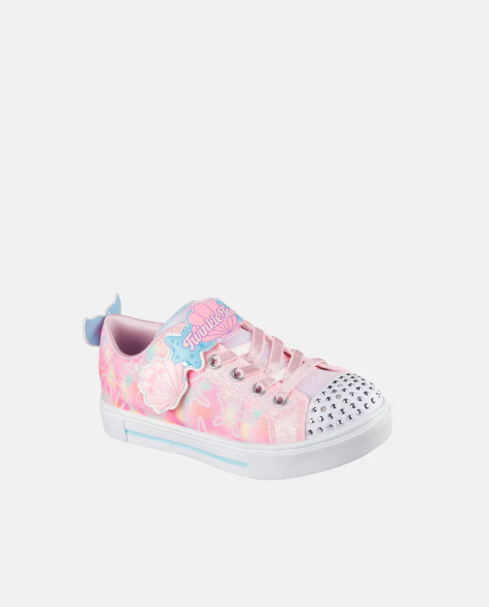 

Кроссовки для девочек из парусины с подсветкой Skechers, цвет Rosa