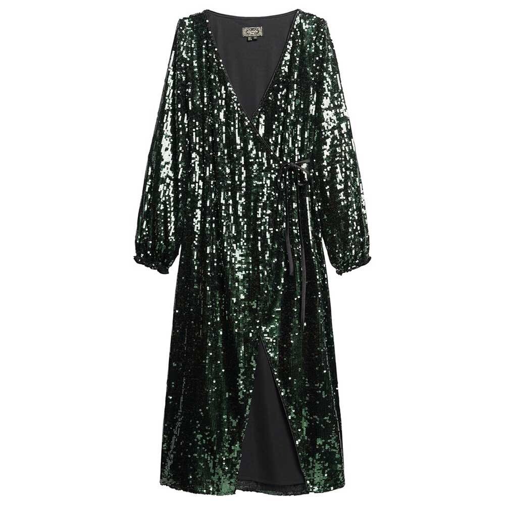 

Платье Superdry Sequin Wrap, зеленый