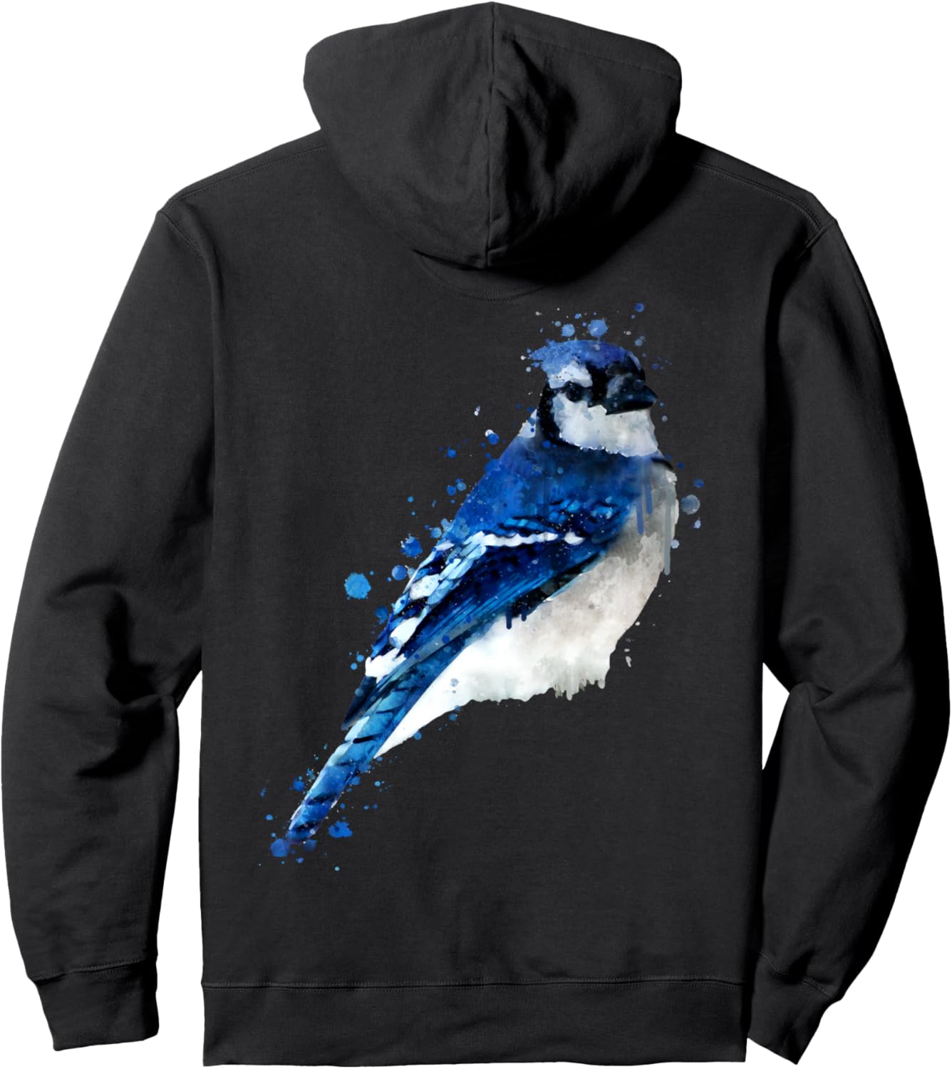 

Худи с рисунком птицы Аокарет, выполненным акварелью Dramabite, черный