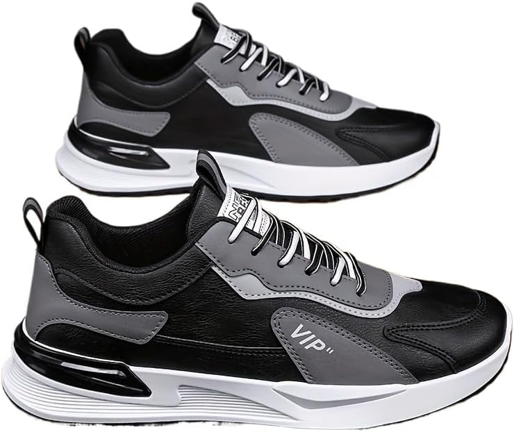 

Модные мужские кроссовки для улицы, с шнуровкой, нескользящие и удобные для бега, для активного отдыха, деловой поездки и всех сезонов Hhhchpm, черный