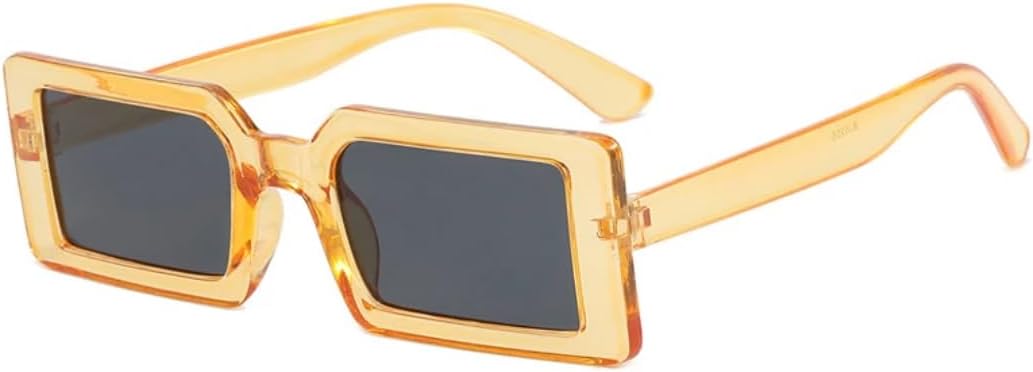 

Солнцезащитные очки с защитой UV400 | Линзы конфетного цвета, маленькая оправа | Для женщин и мужчин, для занятий спортом на открытом воздухе и вождения DSVIGF, Yellow Gray