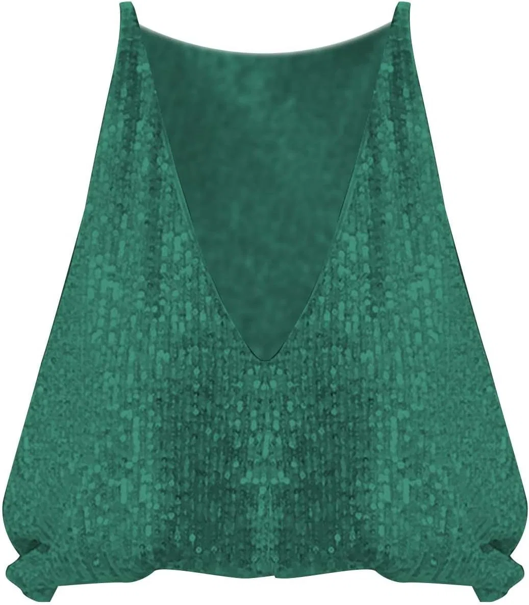 Блуза, свободная Cold Shoulder Ruffle Summer Midi Tops, зеленый — фото 3