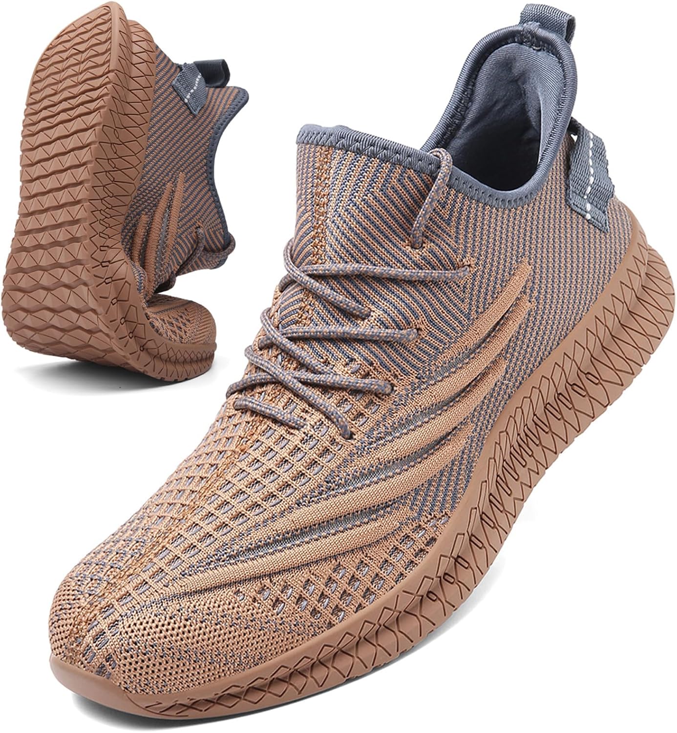 

Мужские слипоны для ходьбы, легкие, дышащие, с противоскользящей подошвой, удобные для бега, спорта в зале, тенниса, стильные кроссовки Vnanv, Sandy