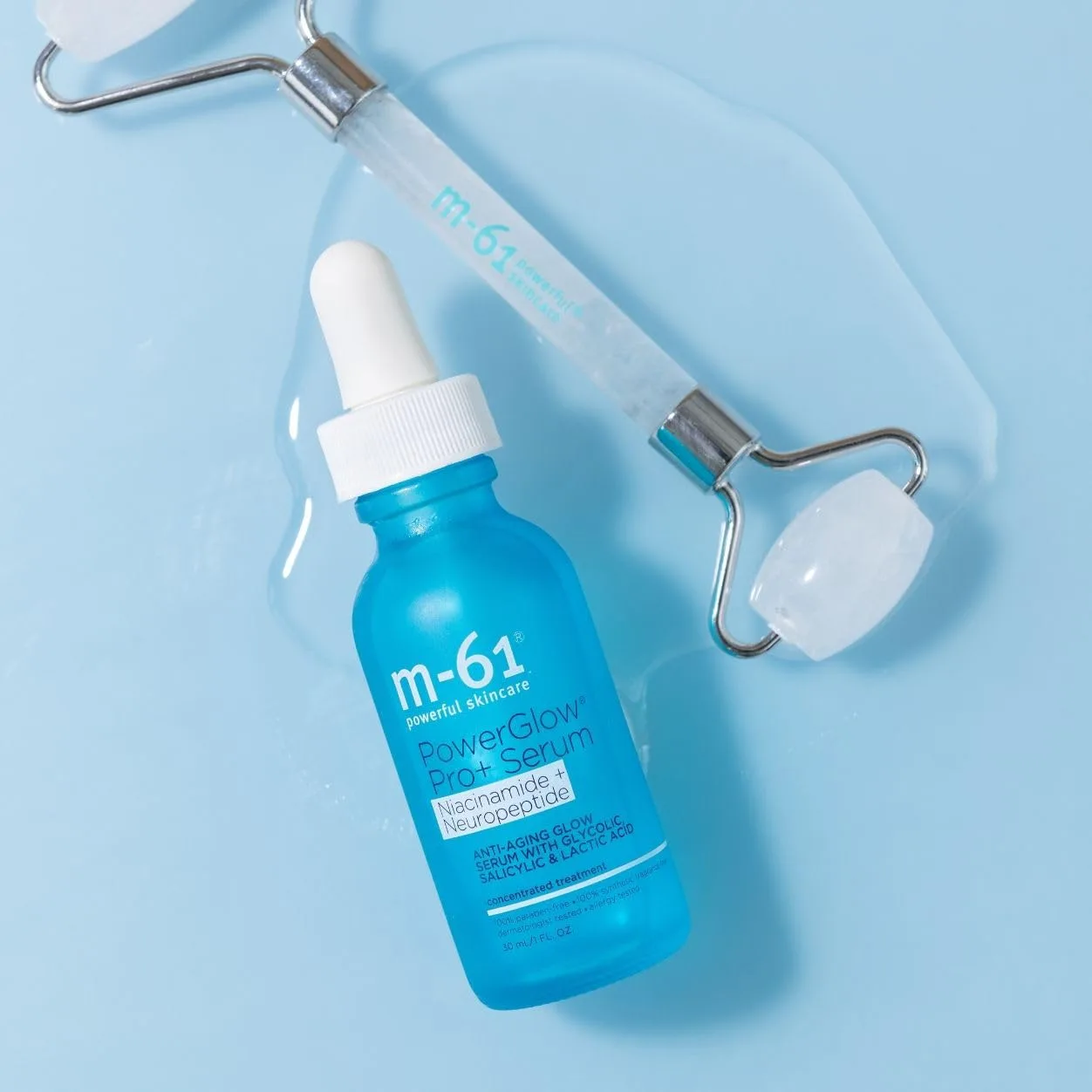 Сыворотка M-61 — PowerGlow Pro+ для обновления кожи с ниацинамидом, нейропептидами и мощными BHA/AHA, 30 мл — фото 4