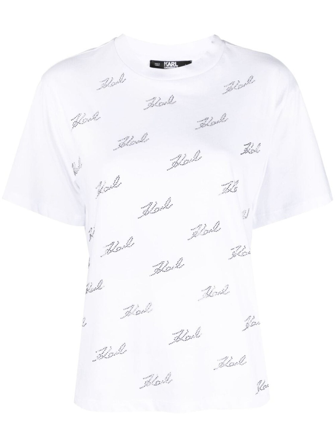 

Karl Lagerfeld футболка Rhinestone Karl из органического хлопка, белый