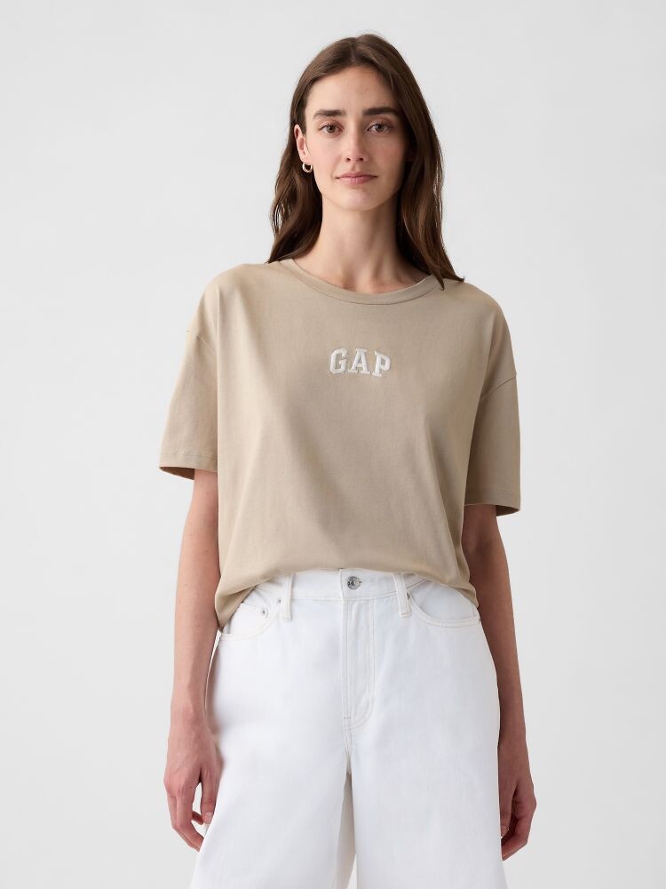 

Футболка с логотипом Gap, бежевый