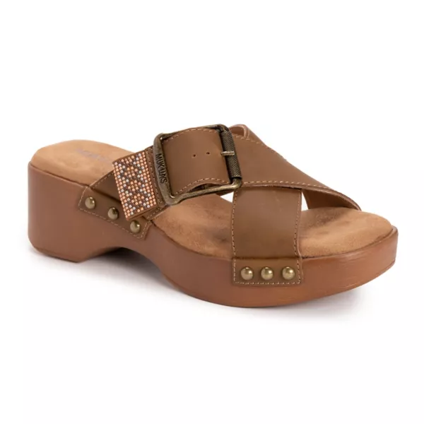 Женские повседневные сандалии Charlotte Muk Luks, цвет brown crazy horse