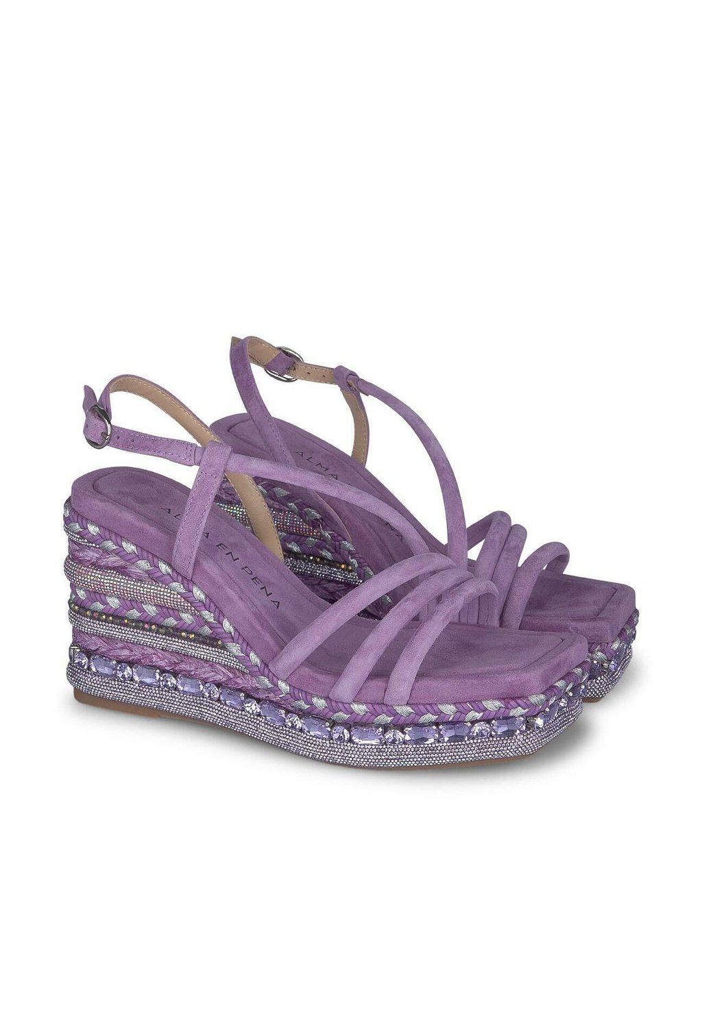Босоножки на танкетке Espadrillas Alma en Pena, цвет Morado — фото 2