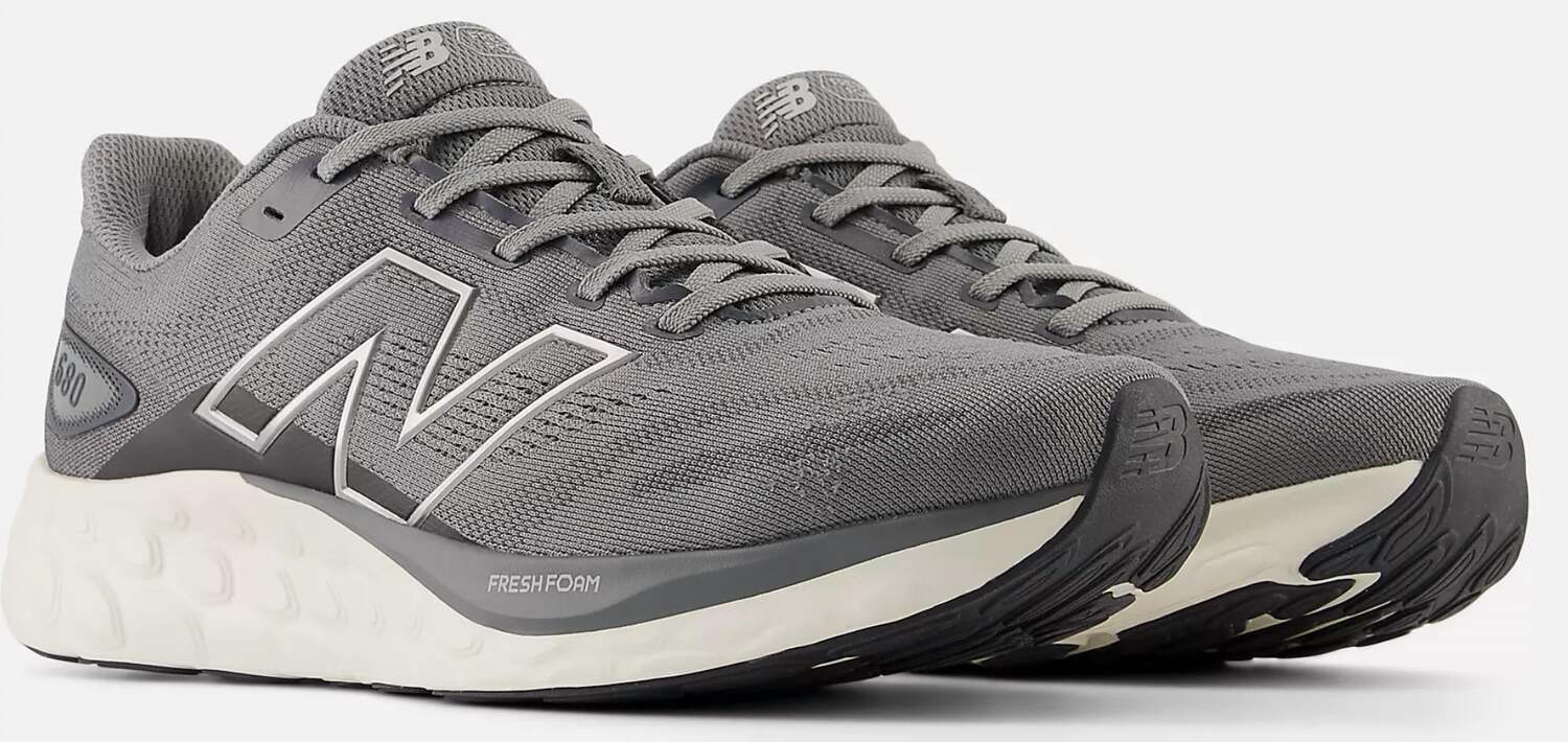 Мужские кроссовки Fresh Foam в сером цвете "гавань" и темно-серебристом металлике New Balance — фото 2
