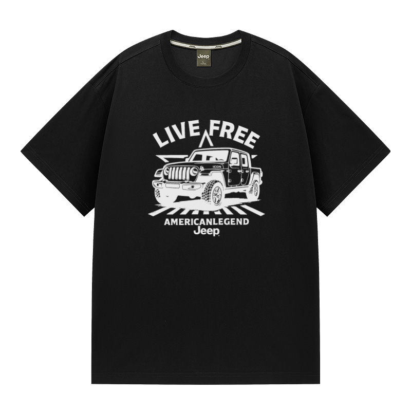 

Футболка Unisex Crew Neck Moderate Straight Fit Jeep, pure черный