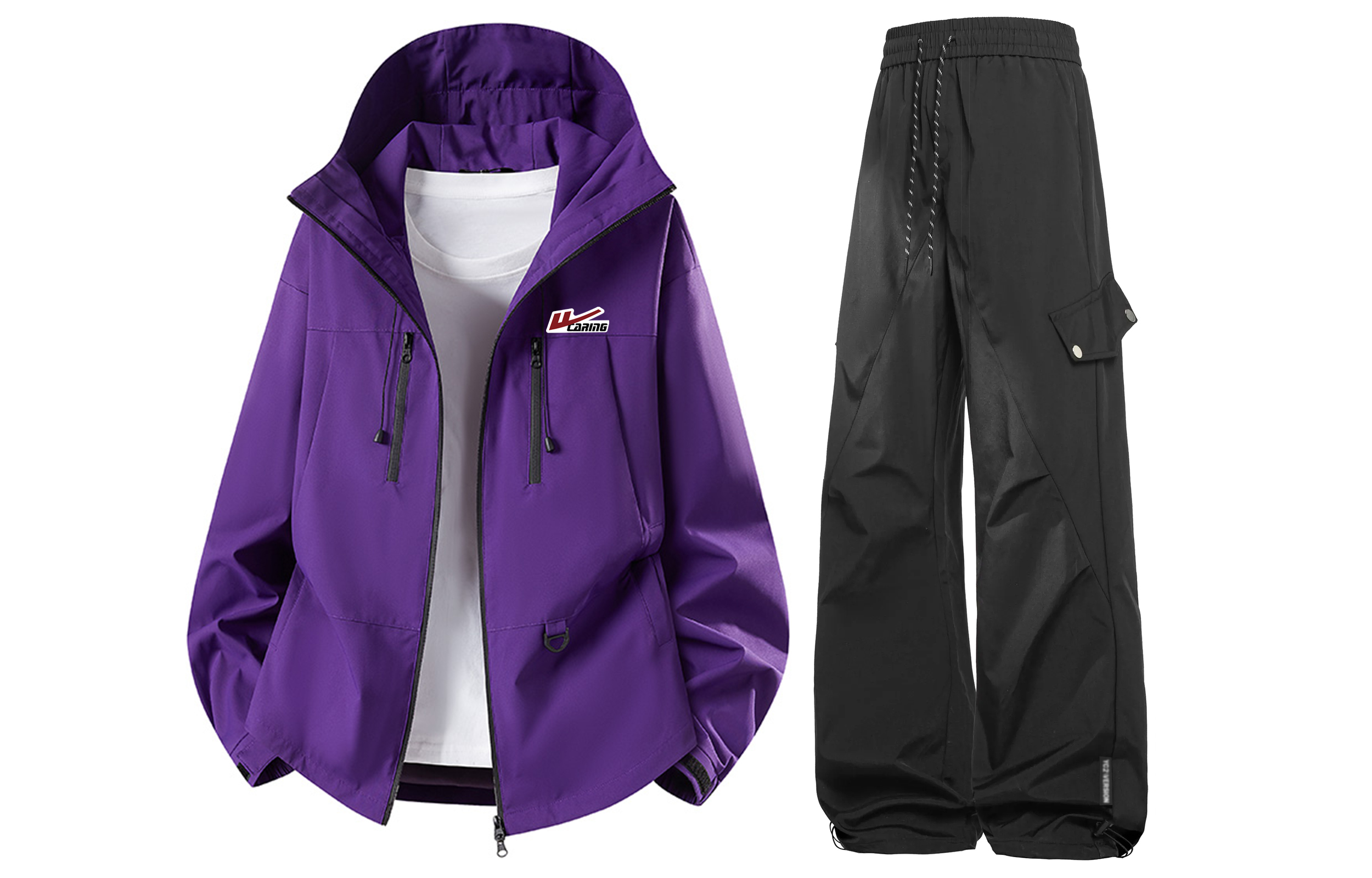 

Ветровка Unisex WARRIOR, фиолетовый+черный (three proofings set)