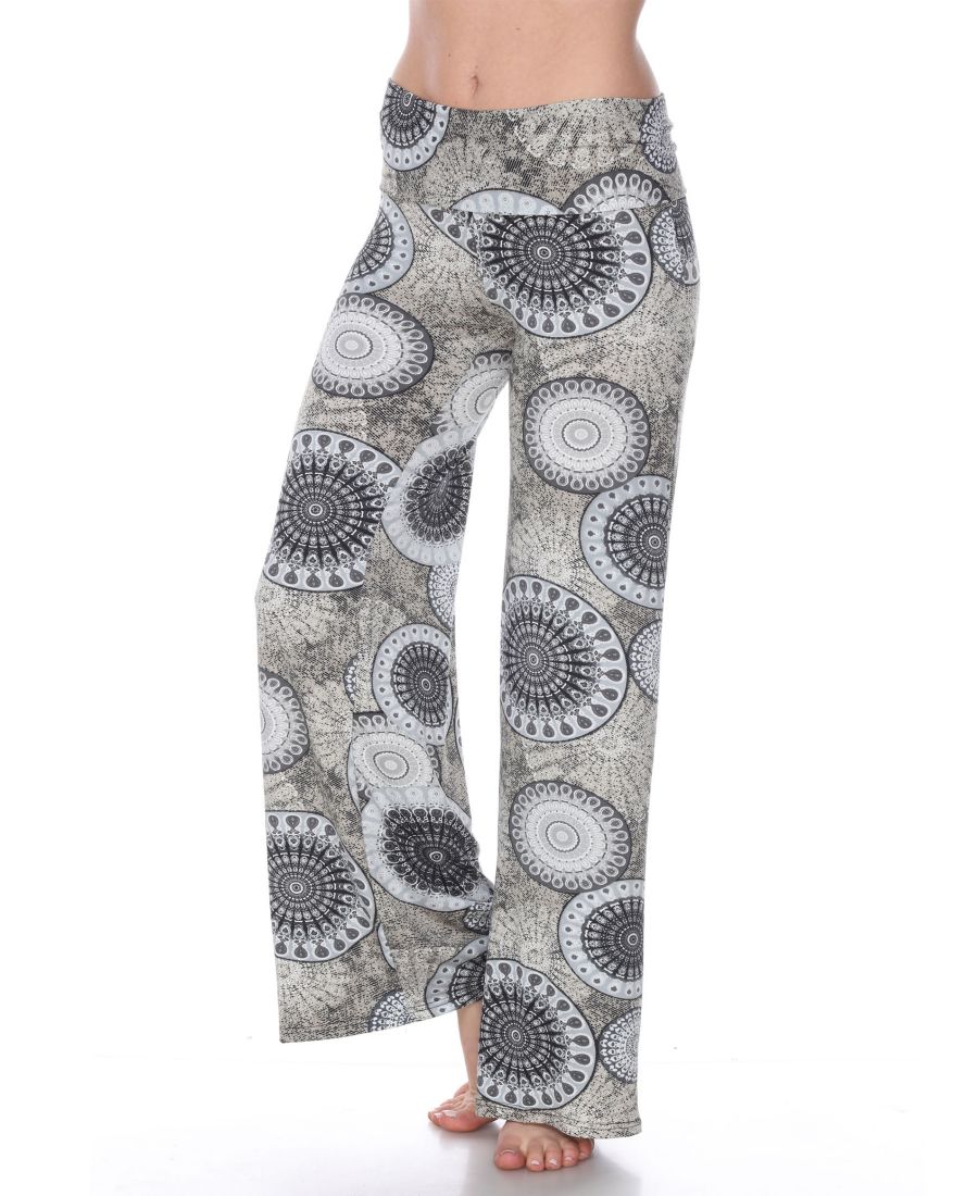 

Брюки-палаццо с принтом в виде кругов White Mark, Grey