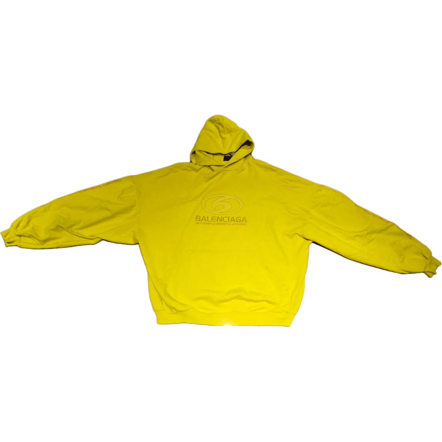 Свитшот свободного кроя Balenciaga желтый