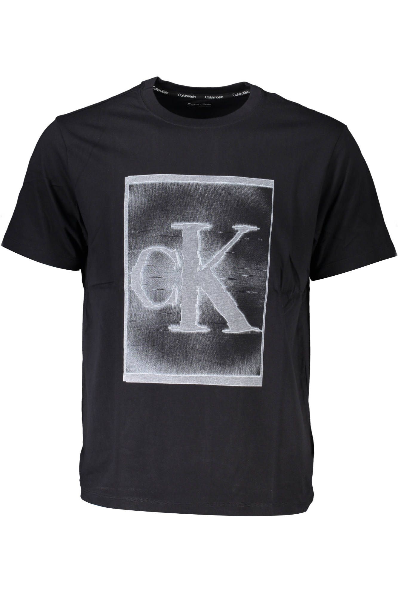 

Черная хлопковая мужская футболка Calvin Klein