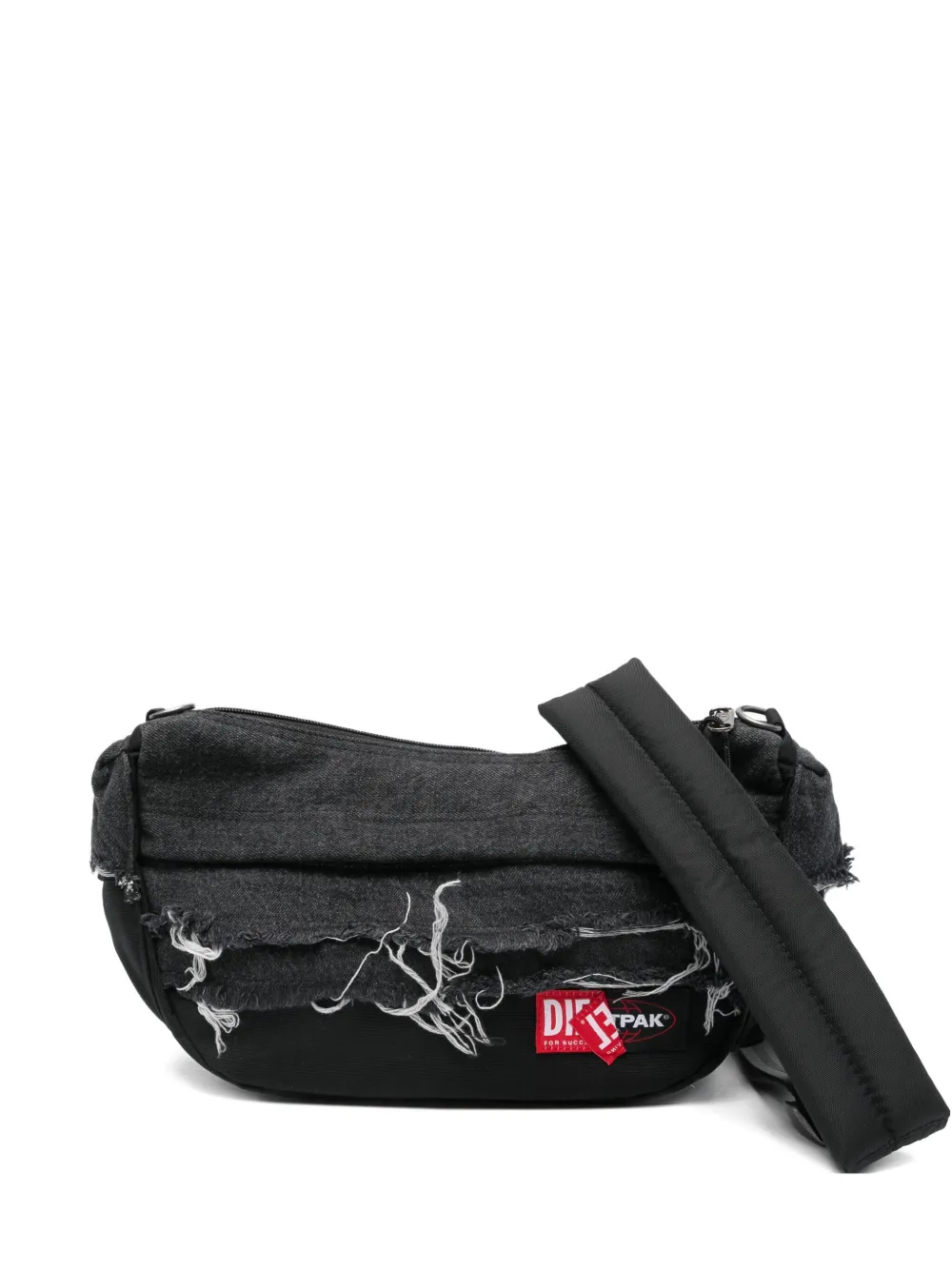 

Джинсовая сумка на плечо с необработанными краями от Diesel Eastpak, черный