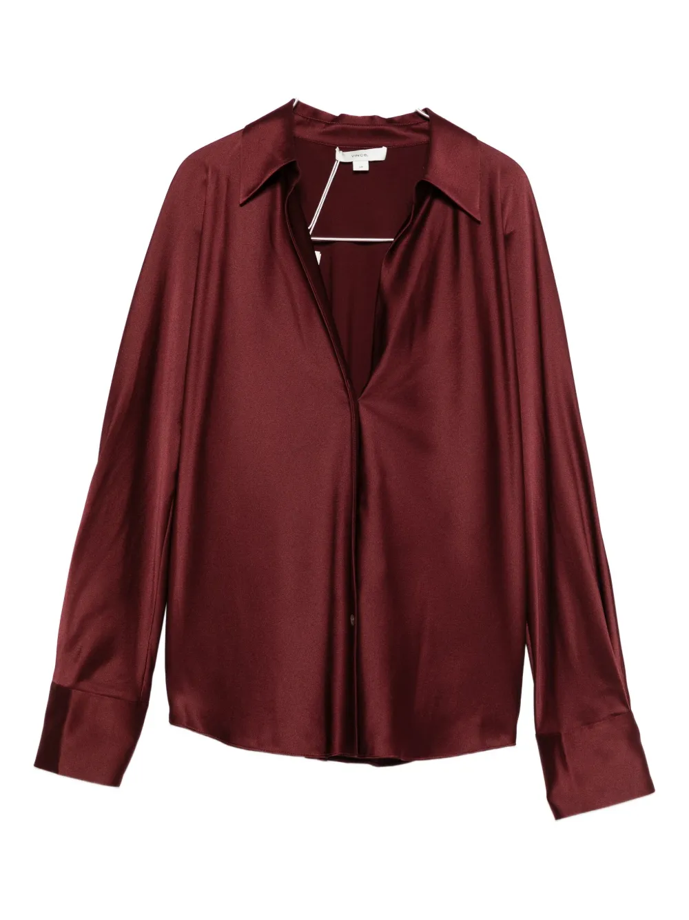 

Атласная рубашка Vince, красный