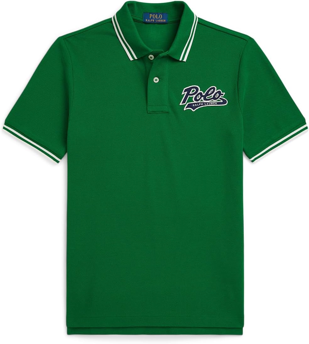 

Поло Polo Ralph Lauren Kids Logo Cotton Mesh Polo Shirt, цвет Athletic Green