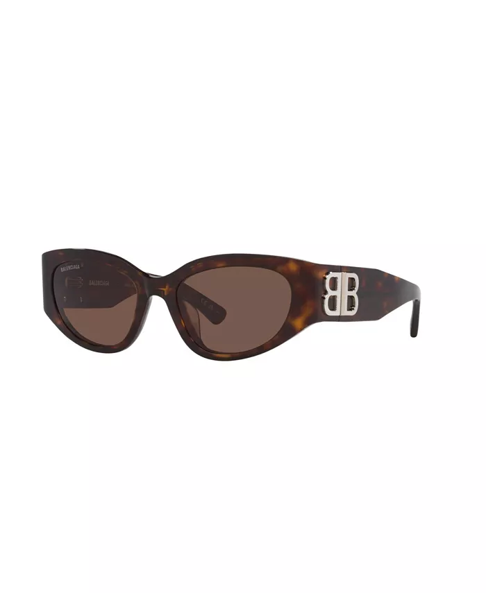 

Женские овальные солнцезащитные очки, BB0324SK 6E000336 Balenciaga, коричневый