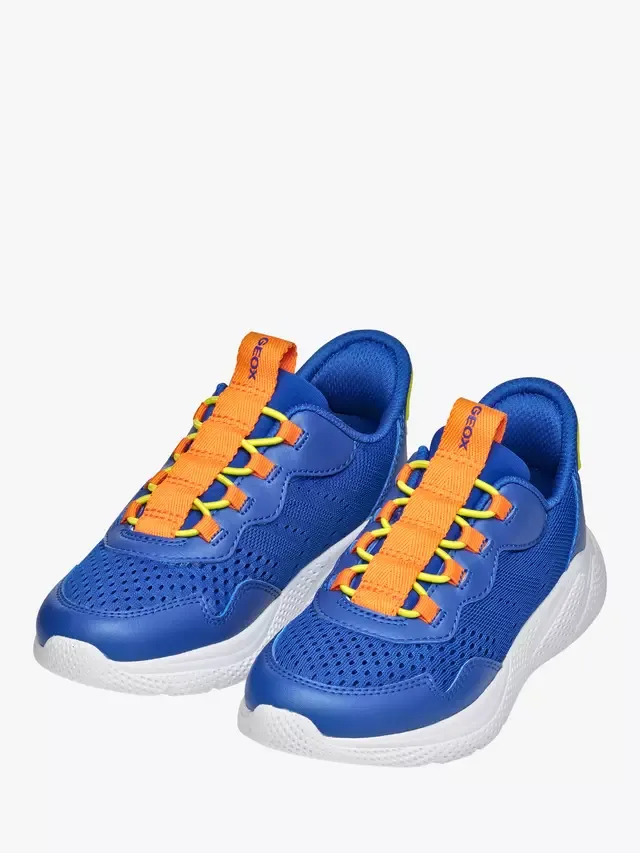 Детские кроссовки Sprintye Fast Mesh, сине-оранжевые Geox — фото 3